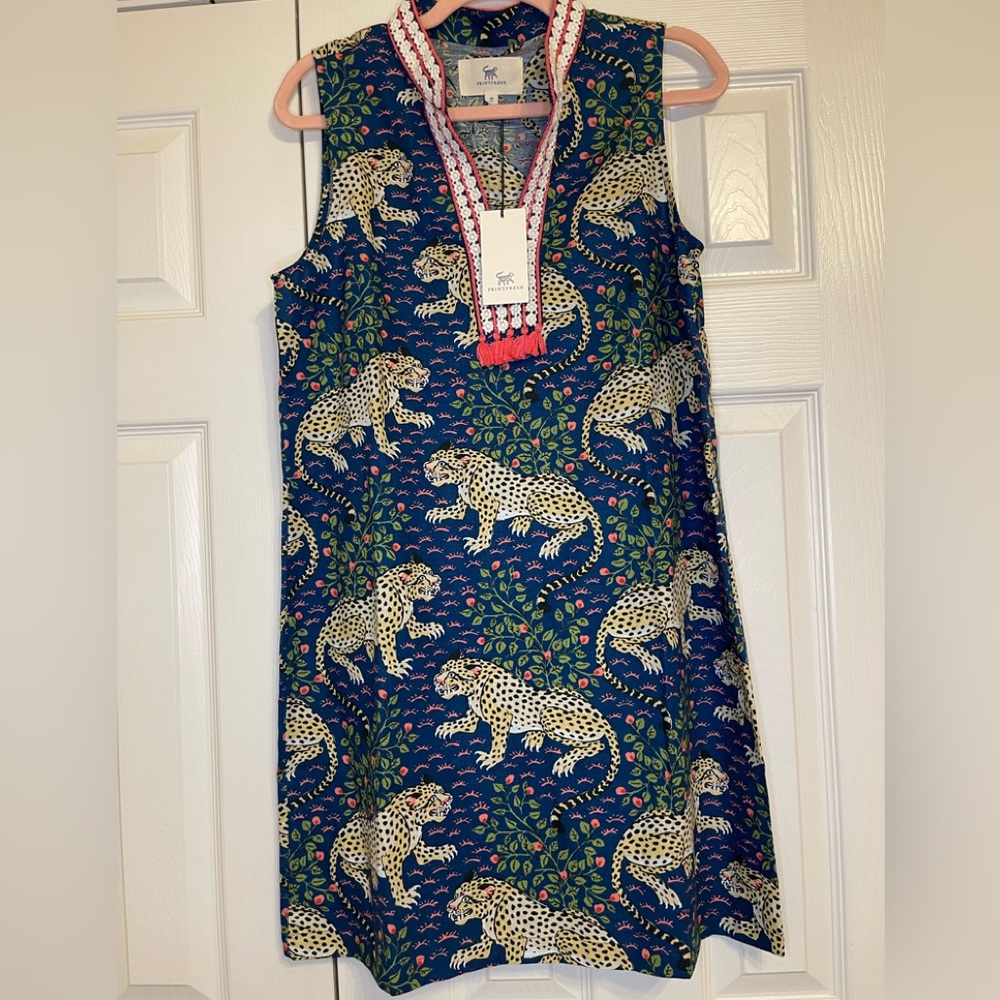 Printfresh Navy Bagherra-Ocean View Shift dress- medium NWT